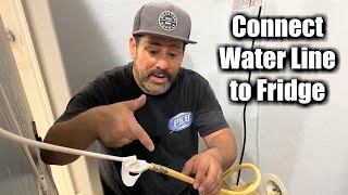 How to disconnect a Refrigerator Water Line from an Old Fridge and then Connect to the New Fridge [upl. by Adigun]