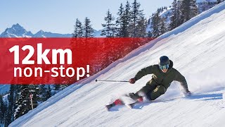 Längste Talabfahrt Vorarlbergs Hochjoch Totale 12km in Silvretta Montafon [upl. by Leontine]