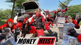 PARKOUR VS MONEY HEISTMoney Heist breaks into police base to rescue bad guy steal money  Epic POV [upl. by Rania457]