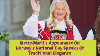 Crown Princess MetteMarit Shines in Traditional Rogalandsbunad on Norways National Day 🇳🇴 [upl. by Eelah71]