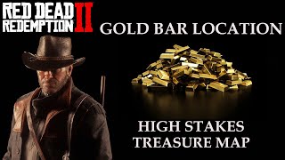 RED DEAD REDEMPTION 2 HIGH STAKES TREASURE MAP GOLD BAR LOCATION [upl. by Alvar]