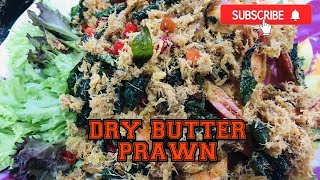 RESEPI UDANG MASAK BUTTER  DRY BUTTER PRAWN  RESEPI MUDAH [upl. by Avner]