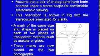 Mod01 Lec21 StereoscopyGeometry of overlaping photograph [upl. by Sankey]