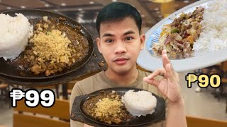 The cheapest sisig under php100 with unli rice  mang inasal sisig vs madam sisig whos the best [upl. by Aix]