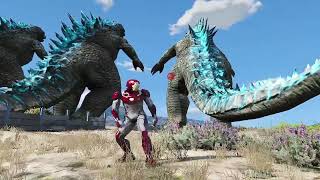 GTA V ROBBI SHOW IRONMAN DROPPED 8 GOZILLA ON THE AIRFIELD [upl. by Ahsrat367]