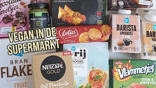 VEGAN IN DE SUPERMARKT DEEL 46  Met oa vegan vlammetjes amp Nescafé macchiato en plantbased melk [upl. by Yntirb]