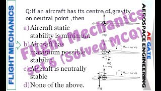 flight Mechanics set 6 Solved MCQ  GATE Aerospace  Innova World aircraftperformance [upl. by Karita]