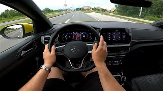 2024 Volkswagen TCross Rline 150 HP 7speed DSG POV Test drive CARiNIK Personal experience [upl. by Elayne]