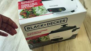 Black and decker rice cooker unboxing 16 cup cooker  cheapest cooker [upl. by Schug]