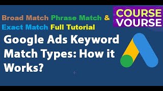 Google Ads Keyword Match Types Explained  Broad Match Phrase Match and Exact Match Full Tutorial [upl. by Leuqer365]