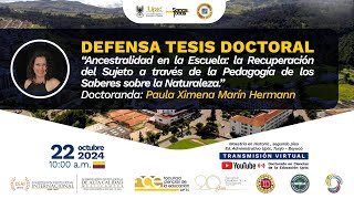 Defensa Tesis Doctoral Paula Ximena Marín Hermann CADE UPTC [upl. by Heiney]