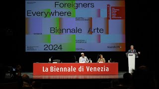 Biennale Arte 2024  Conferenza stampa nella lingua italiana dei segni LIS [upl. by Martainn]