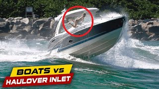 ONE OF THE WILDEST MOMENTS IN HAULOVER HISTORY  Boats vs Haulover Inlet [upl. by Akinehs959]