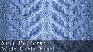 Wide Cable Panel  Pattern  Knit [upl. by Terrilyn319]