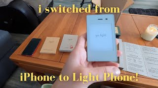 I Switched From iPhone to Light Phone dumb phone VLOG [upl. by Quenby692]