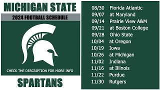 2024 Michigan State Spartans Football Schedule [upl. by Gorrian]