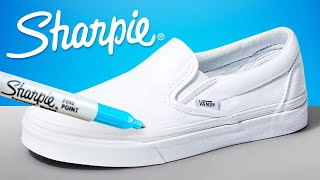 How To CUSTOMIZE SHOES With SHARPIES EASY [upl. by Pega]