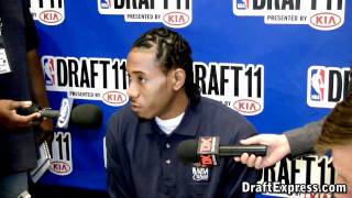 Kawhi Leonard  2011 NBA Draft  Media Day Interview [upl. by Caves923]