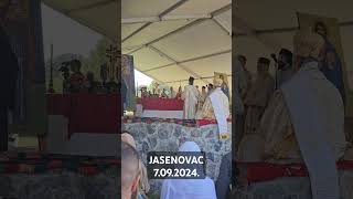 JASENOVAC 7092024 hrišćanstvo pravoslavlje jasenovac liturgija [upl. by Romilda421]