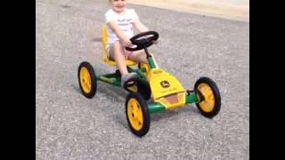 BERG JR  John Deere Buddy Pedal GoKart in action [upl. by Natalie]