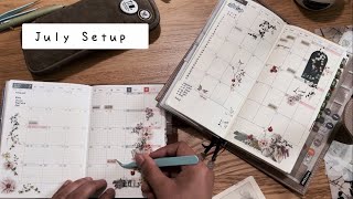 JULY monthly with me  Hobonichi Weeks Mega  Hobonichi Avec A6 [upl. by Eicul]