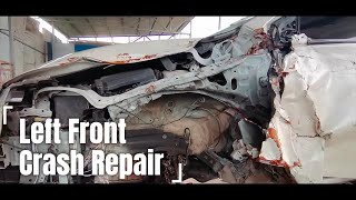 Left Front Collision Repaircollision mechanic mechaniclife repair [upl. by Lalitta]