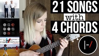 4 basic chords 21 songs from twenty one pilots on ukulele [upl. by Gainor]