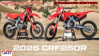 2025 CRF250R Works Edition vs CRF250R  Dirt Bike Test [upl. by Abdel]