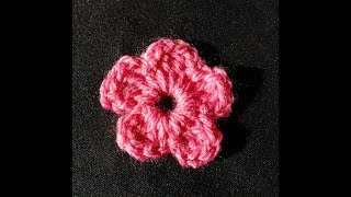 Comment faire une fleur de 5 pétales au crochet [upl. by Ender]