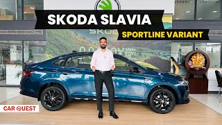 2024 Skoda Slavia Sportline Variant Walkaround  Car Quest [upl. by Levi]