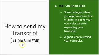 How to send Transcripts [upl. by Rehportsirhc]