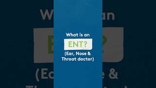 What is an ENT Ear Nose amp Throat doctor [upl. by Tamah]