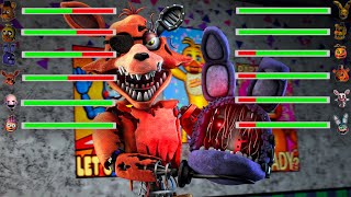 SFM FNaF Top 10 FNAF vs FIGHT Animations With Healthbars [upl. by Aremat]