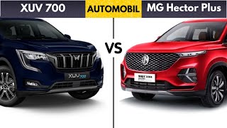 Mahindra XUV 700 vs MG Hector Plus Car Comparison  Car Details Analysis  Automobil [upl. by Hatokad]