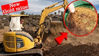 Excavator Strikes Placer Gold Bonanza Prospecting New Mine🔑🌟 [upl. by Mintz]