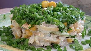 Салат с курицей и свежим огурцом Вкусный простой салат [upl. by Mun646]