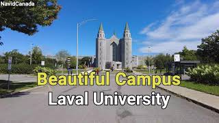 Laval University with a very beautiful campus  Quebec city   4K 60fps [upl. by Vitek]