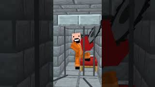 Help Herobrine Escape Prison ChallengeMinecraft Short Animation shorts fyp minecraft [upl. by Nahtanod]