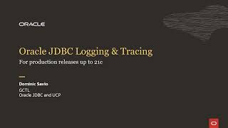 Episode 8 Explore Oracle JDBC Logging and Packet Tracing [upl. by Voorhis]