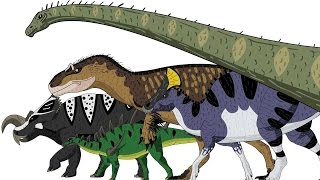 MARCHING DINOSAURS  Animated Size Comparison [upl. by Eimerej]