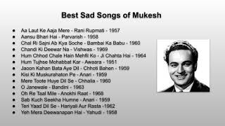 Superhit Songs Of Mukesh  Best Sad Songs Of Mukesh [upl. by Inacana790]