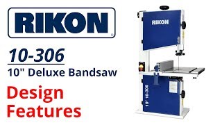 RIKON Model 10306 10″ Deluxe Bandsaw Features [upl. by Dempster]