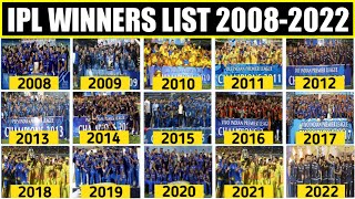 IPL Winners List From 20082022  Indian Premier League Full Winners List From 20082022  Records [upl. by Amory436]