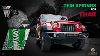 Mahindra Thar with TEIN OE Tech suspension Upgrades  Autostarke [upl. by Nujra]