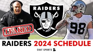 Las Vegas Raiders 2024 Schedule Opponents amp Instant Analysis  NFL Schedule Release [upl. by Ardnazil]