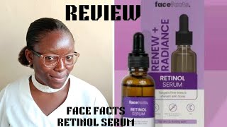 HONEST REVIEW ON FACE FACTS RETINOL SERUM RETINOL [upl. by Ysset]