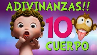 Adivinar Jugando 10 Adivinanzas y acertijos del Cuerpo Humano Video para niños [upl. by Aniz]