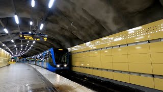 Rådhuset to Kristineberg via Fridhemsplan SL metro  Tunnelbanan Stockholm Sweden [upl. by Compte]