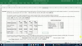 EJEMPLO INFORME COSTES DE PRODUCCION [upl. by Eneroc]