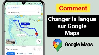 Comment changer la langue sur lapplication Google Maps  Changement de langue de Google Maps [upl. by Udela]